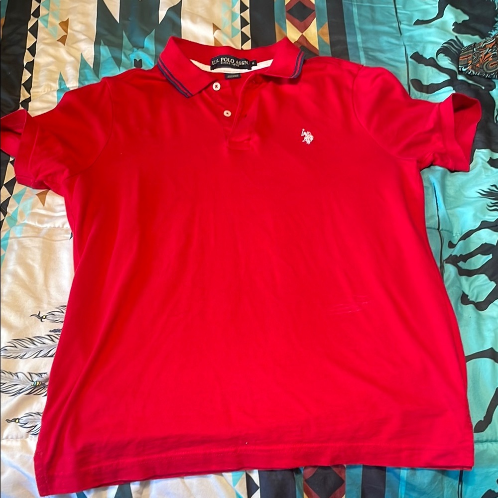 U.S. Polo Assn. Red Polo Shirt Short Sleeve Classic